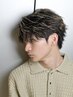 メンズカット+ハイライトカラー+パーマ¥26000#栄#メンズパーマセンターパート
