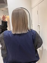 フレームプラス 天王寺あべの店(FRAME+)&nbsp;ホワイトベージュ×ボブ