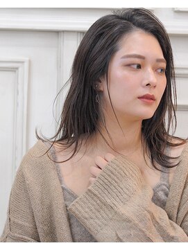 ヘアーアンドメイク シークタチカワ 立川店(Hair&Make Seek) 【seek小峯】 naturalミディ ダークアッシュ