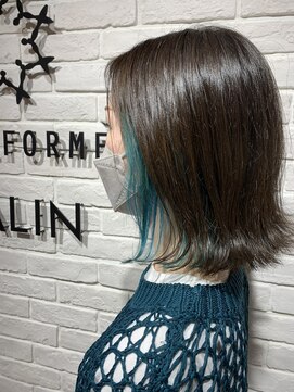 ヘア スパ ビューティー エールフォルム(HAIR SPA BEAUTY YELLFORME) インナーデザイン☆エメラルドグリーン