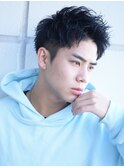 ソフトスパイラル刈り上げおしゃれショートアップバング