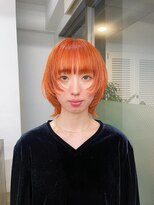 ハイトーンオレンジのマッシュウルフ