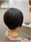 ショートボブ×縮毛矯正オイルストレート