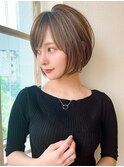 20代30代40代大人かわいい 小顔 前下がりボブ  ひし形シルエット