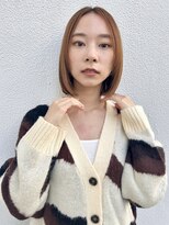 ブラン(Le BLANC)&nbsp;【石崎 枝里】切りっぱなしボブ×オレンジカラー