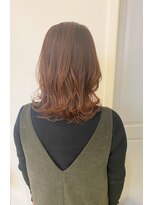 ヘアオーブロジック(HAIR orb LOGIC)&nbsp;外ハネミディアム　ピンクで白髪カバー