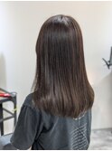 ☆大人可愛いつや髪ナイトグレージュアッシュ斜めバング