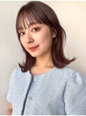 レイヤーカット/ベージュカラー/髪質改善/前髪カット/韓国風