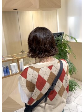 シアン 栄店(CYAN.) 巻くのが難しいボブにはパーマをかけて楽に可愛く!