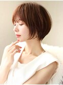 ショートボブ髪型30代40代50代前髪あり前髪なし面長丸顔【倉田】