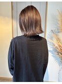 大人可愛い＊切りっぱなし外ハネボブ × ハイライトカラー◎
