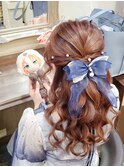 ☆推し活に☆編み込みハーフアップ