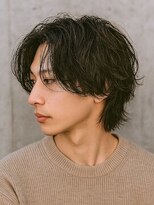 ラルジュヘアイコール(Large hair equal =)&nbsp;メンズウルフカットソフトウルフマッシュウルフメンズミディアム