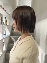 ヨーク(YOKE)&nbsp;レイヤーボブくびれボブくびれダブルカラーヘアヘーゼルブラウン