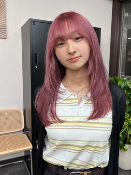 スモーキーピンク/レイヤーカット