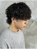 群馬高崎/刈り上げセンターパート/波巻きツイストスパイラル