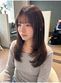 ロングレイヤー/髪質改善酸性ストレート/シースルーバング