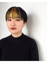 エーダブリューヘアー 三軒茶屋(aW hair) デザインカラーマッシュショート[三軒茶屋/三軒茶屋美容室]