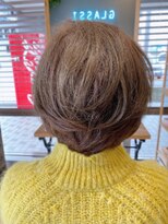 グラッシー センター北店(GLASSI)&nbsp;柔らかショートボブ外ハネボブネオウルフアッシュブラウン◎