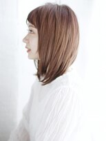 ナル 白山神社参道通り店(nalu)&nbsp;透け感バングの鎖骨ワンカールスタイル