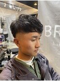 クロップ癖パーマスタイル