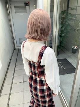 レーベン(LEBEN) 【ブリーチ1回~】色落ちまで可愛いピンクベージュ★