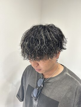 インスヘアー 明石(INCE HAIR) 波巻きパーマ×メッシュ