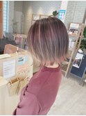 シークレットハイライト/ミニボブ/切りっぱなし/小顔ヘア
