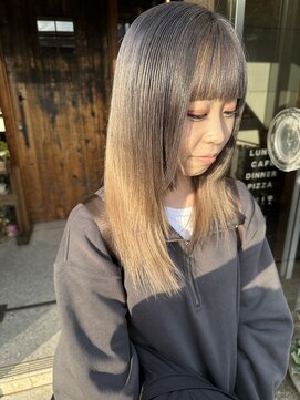 へアサロンアンドカフェガーデン(hair salon&cafe GARDEN) ケアブリーチ/ダブルカラー/ミルクティーベージュ