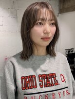 ヨーク(YOKE)&nbsp;【YOKE】ミルクティーアッシュグレージュカラーぱっつん前髪