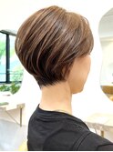 40代50代60代くびれ丸みショート小顔愛されグレージュカラー