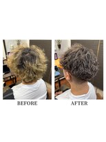 ヘアーメイク クーラ 行橋店(Hair make CURA)&nbsp;波巻きスパイラルパーマメンズマッシュツイストスパイラルパーマ
