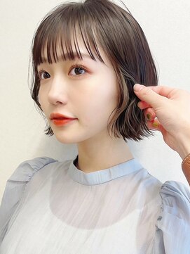 サンド ミュウ 横浜店(sand mieu) デザインカラー/オリーブベージュ/インナーカラー/ボブ/横浜