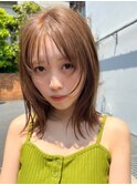 【レイヤーカット/阿部達哉】ミディアムレイヤー/顔まわりカット