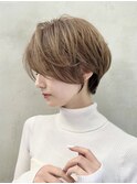 イメチェン外ハネボブ美髪ワイドバングレイヤーショート/大宮