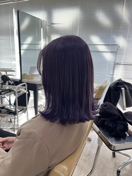 アジールヘア 所沢プロペ通り店(agir hair) パープルラベンダーミニウルフケアブリーチレイヤーカット所沢