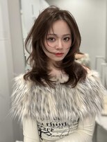 ロンドガーネット 池袋(Lond garnet)&nbsp;ミニウルフレイヤーカット顔周り前髪韓国ミディアムロング/池袋