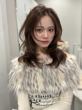 ロンドガーネット 池袋(Lond garnet) ミニウルフレイヤーカット顔周り前髪韓国ミディアムロング/池袋