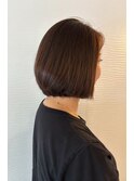 ロングレイヤーボブ×白髪ぼかしハイライト