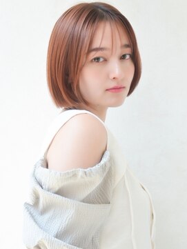 アイニティ(Inity) [Inity]オレンジベージュ×ミニボブ[心斎橋/髪質改善/縮毛矯正]