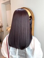 アンド ラ ブランシュ(&.La Blanche)&nbsp;アプリコットオレンジ/くびれヘア/ストレート/縮毛矯正