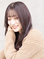 シロ(SiLO) 抜け感シアー前髪×ラベンダーカシスブラウン