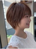 20代30代40代50代ナチュラル大人可愛いレイヤーショートボブ