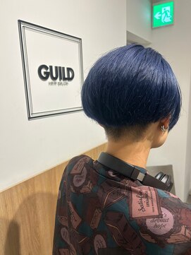 ギルド 東久留米店(GUILD) ネイビーブルーの丸みショート