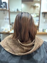 ブラン(Blanc。) 【40代人気】艶髪髪質改善×大人アプリコットカラー/親子カット