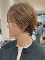 ジアン バイ ミルボン 西宮ガーデンズプラス(GIEN by milbon)&nbsp;イメチェン前髪クールショート透明感カラーピンクベージュくびれ