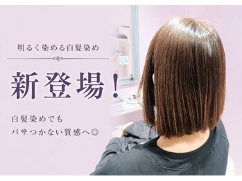 ロアゾブルー(L'oiseau Bleu)の写真/明るく染める白髪染め新登場！白髪染めをしてもパサつかない質感を体験して◎