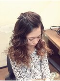 ゆるっとポンパのパーマ巻き