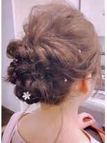 リコモ(Likkle More) ねじり編み込みアップ 担当駒目 【十条 美容室 リコモ】