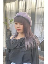 エメ 中崎町(eme)&nbsp;ヌーディワンカールストレートで小顔透明感「パープル」